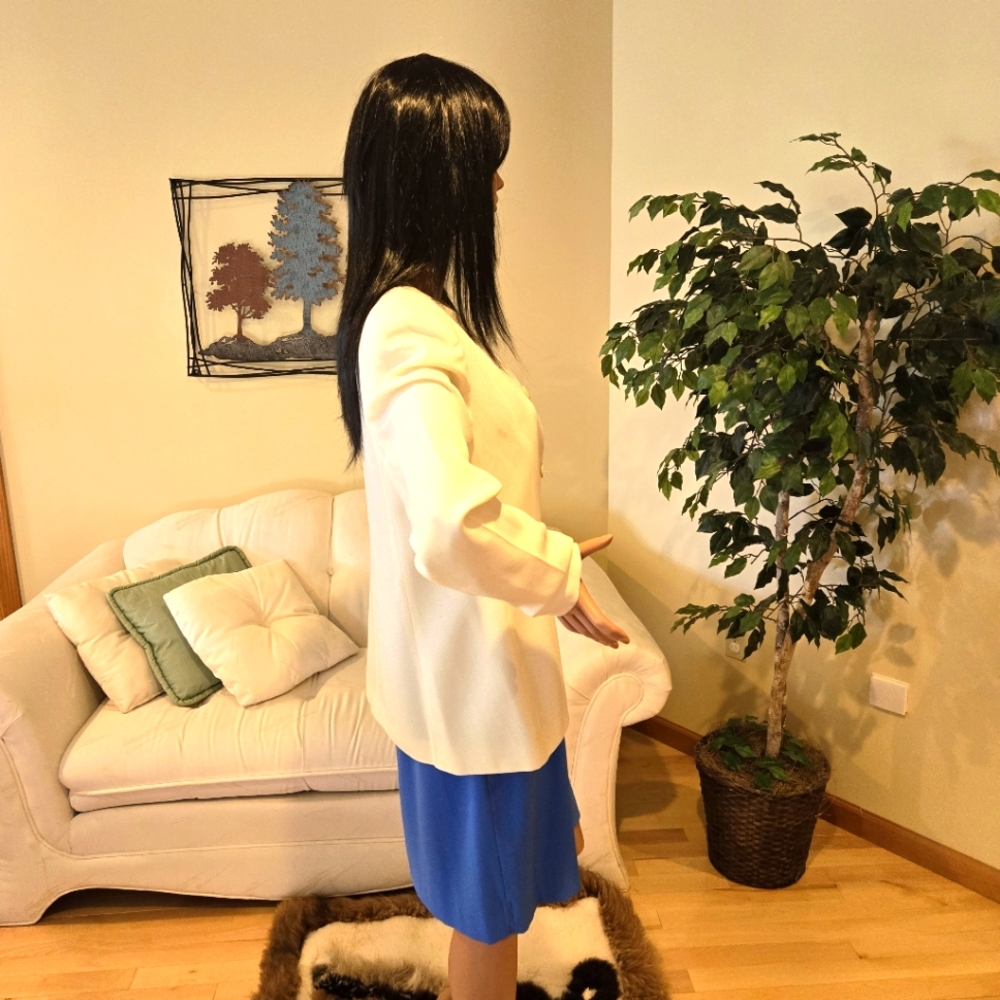 Rena Rowan Woman’s White Jacket, Loop Buttons, Cl… - image 3